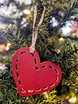 Click here for more information about Wooden Le Bonheur Heart Christmas Ornament
